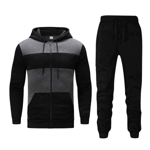 Conjuntos Deportivos de Invierno para Hombre con Capucha, 100% Algodón, Conjuntos Deportivos Casuales de 2 Piezas - Product Image 1