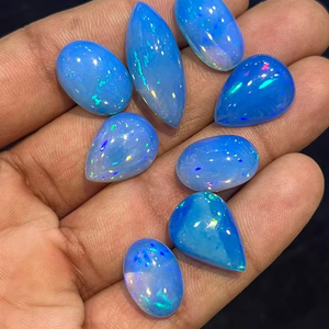 Lot de cabochons d'opale éthiopienne Pierres précieuses en vrac Multi Fire 100% Pierres précieuses traitées à l'opale naturelle - Product Image 1