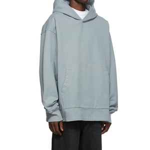 Pull à capuche personnalisé pour hommes, avec épaules tombantes 100% coton biologique, sweat à capuche épais en éponge française, sweat à capuche de haute qualité pour hommes 2026 - Product Image 2