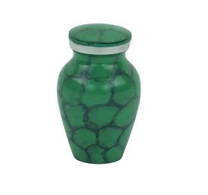 Urna de cremación de aluminio con acabado de piedra para funerales Urna de recuerdo hecha a mano para exportadores de cenizas humanas - Product Image 5