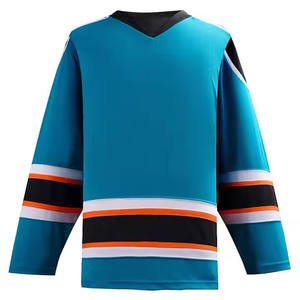 เสื้อเจอร์ซีย์ปักลายทแยงเสื้อฮอกกี้ชุดทีมพิมพ์ลายเสื้อฮอกกี้ - Product Image 1