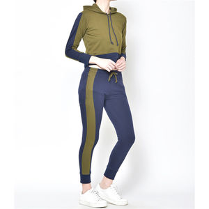 Ensemble de survêtement sportif OEM, coupe ajustée, sweat-shirts et pantalons de jogging, sweat-shirt à capuche en coton pour femmes - Product Image 6