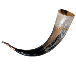 แตรดื่มไวกิ้งทำมือวัว/วัวเคลือบเงาคุณภาพสูงขนาด500-1000มล. เป็นมิตรต่อสิ่งแวดล้อม - Product Image 2