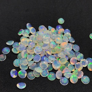 Top qualité éthiopain opale Multi feu 3mm rond brillant coupe pierres précieuses en vrac pour bijoux en gros Welo opale pierres coupées - Product Image 2