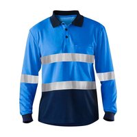 T-shirt polo d'été à séchage rapide Vêtements de travail haute visibilité Couleur contrastée Sécurité Manches longues Polos réfléchissants Tops de travail pour le travail