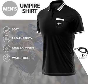 Camisetas Polo de Árbitro Adam Smitty's de Secado Rápido para Hombre, Ropa de Árbitro, Cómodas, de Algodón y Poliéster con Diseño Sólido, Nuevo Diseño - Product Image 5