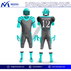 2025 nouveau Design 12 panneaux col rond Football américain uniforme pour hommes haute qualité Sublimation imprimé grande taille Football uniforme - Product Image 4