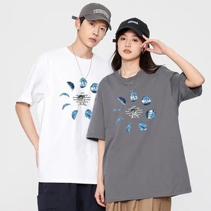 Camiseta de 100% algodón con estampado de pantalla de sublimación unisex, camiseta recortada personalizada para hombre, Camiseta lisa de gran tamaño en blanco - Product Image 4