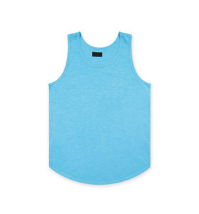 Camiseta sin mangas casual de verano para hombre, transpirable, mezcla de algodón, para gimnasio y fitness, con dobladillo curvo y cuello redondo - Product Image 5