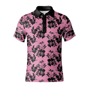 Camiseta de golf de secado rápido antiarrugas de poliéster LICRA para hombre al por mayor OEM - Product Image 3