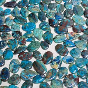 Shattuckite de qualité AAA 100% naturelle, pierres précieuses taillées en cabochon vert, polissage lisse, fabrication de colliers, certifiée par un tiers - Product Image 4