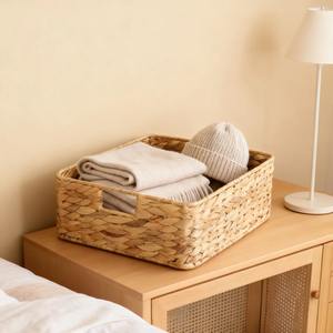 Handwoven Water Hyacinth Storage Basket Handmade Storage Basket Wholesale eco-friendly Made in Vietnam - Product Image 5