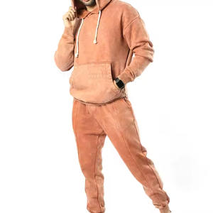 Precio de Fábrica, Traje Deportivo de Primera Calidad para Hombre, Lavado Ácido, 100% Algodón, Estilo Único, Logotipo Personalizado, con Capucha, Moda de Invierno - Product Image 2