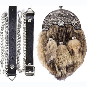 Traditional Day Sporran Black Leather Sporrans - Product Image 5