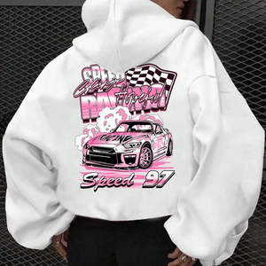 Sweat à capuche Ferrari Formula Racing, coton premium, streetwear, design motorsport, coupe ample, impression haute intensité, usage quotidien - Product Image 1
