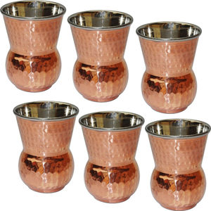 Verre à vin sans pied en cuivre au design élégant, verre à bière et à vin en acier inoxydable avec plusieurs finitions, verre à eau au meilleur prix - Product Image 3