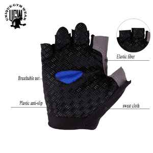 Gants de sport en cuir demi-doigts OEM légers, respirants, avec sangle de poignet réglable pour la musculation, le bodybuilding et le fitness unisexe - Product Image 2