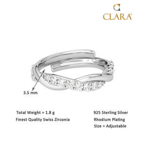 Anillos de Plata de Ley 925 de Primera Calidad para Mujer, Chapados en Rodio con Diamante en Princ - Product Image 5