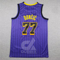 Nuevo 2025 # Camiseta de Baloncesto 77 Doncic de Alta Calidad, Bordada con Logotipo Personalizado, Transpirable, de Manga Corta, Conjunto 3D para Verano e Invierno