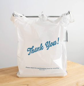 Bolsas de compras de plástico duraderas verdes Premium con asas de camiseta para comestibles al por menor y de supermercado - Product Image 6