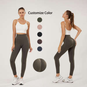Mallas de gimnasio para mujer de calidad superior, ropa de Yoga transpirable de verano para Fitness, diseño medio, informal, personalizable de fábrica, venta al por mayor - Product Image 2