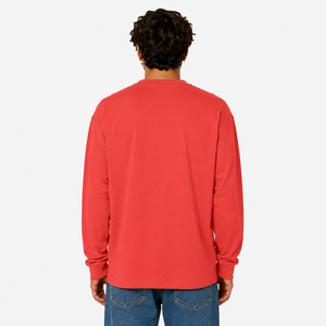 Artisans italiens de luxe pour hommes 100% coton décontracté à manches longues vêtements de détente rouge corail coton de qualité supérieure pour les événements informels ODM - Product Image 2
