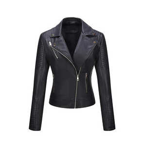 Chaqueta de cuero genuino personalizada de Invierno para mujer, logotipo de etiqueta privada, servicio ODM, el mejor Material, relleno de algodón, tejido procesado - Product Image 1