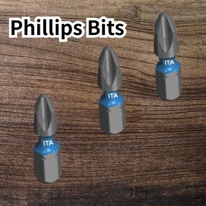 Embouts Phillips à percussion de qualité industrielle 1/4\" 25 mmL avec manchon de couleur, personnalisables OEM, en acier S2, finition phosphate-manganèse - Product Image 4