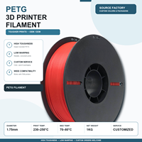 Filament PETG de fabrication avancée, multicolore arc-en-ciel, pour une liaison fiable des couches, couleurs personnalisées et marque privée