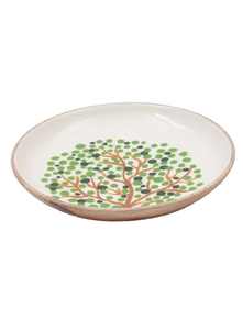 Saladier rond en bois imprimé roses et camomille avec service - Product Image 2