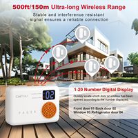 Système d'alarme personnel anti-intrusion Daytech avec vibreur et 2 sonneries, capteur magnétique de porte réglable pour restaurant et hôpital