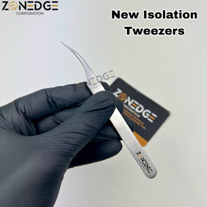 Nouvelle pince à épiler pour cils en acier inoxydable avec embouts précis pour l'isolation et l'application des cils - Product Image 5