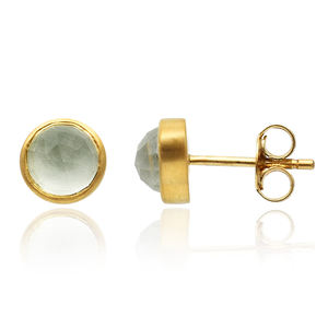 925สเตอร์ลิงเงินแลบราโดไรต์อัญมณีเคลือบด้านต่างหูชุบทองทันสมัยสำหรับผู้หญิงและเด็กผู้หญิงสำหรับงานแต่งงาน - Product Image 5