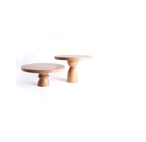 Soporte de tartas de madera natural para cumpleaños, accesorio de lujo con diferentes tamaños para tamaño personalizado y color madera natural sin pulir - Product Image 3