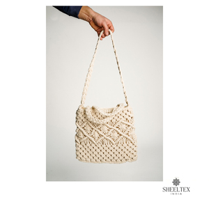Dernière collection de sacs en coton faits main en macramé pour femmes fermeture à glissière pour plage voyage shopping cosmétiques à un bon prix - Product Image 6