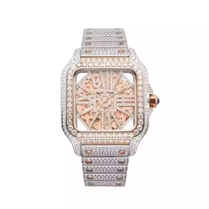 41mm Lunette en or Pôles de luxe Montres mécaniques de luxe Femmes Cadran Moissanite avec diamant cultivé en laboratoire Montre Hip Hop Achat en vrac - Product Image 6