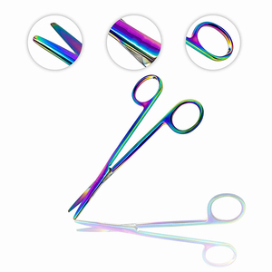 กรรไกรผ่าตัดทางการแพทย์กรรไกรโลหะโค้งงอสีไทเทเนียมเคลือบ - Product Image 2