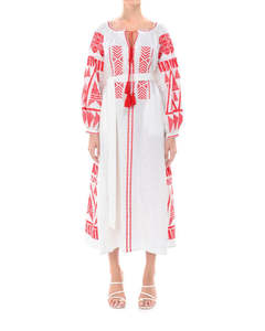 ชุดเดรสปักลายแขนยาวสไตล์ยูเครน,ชุดกระโปรงยาวปักลายแขนยาวแบบลำลอง - Product Image 3