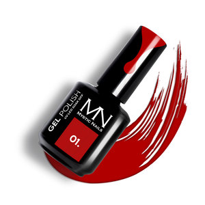 UV LED Gel Polish Color - Made in EU-CPNP-Rouge-Gel Polish 01 - American Beauty 12ml - Mystic Nails - Product Image 1