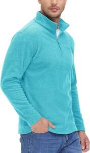 Jersey de manga larga con cremallera para hombre, chaqueta de trabajo para invierno, cuello levantado, forro polar acogedor, combina estilo de camisa de Golf - Product Image 2