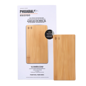 Power Bank Wireless in Bambù Ecologico per Uso Promozionale - Product Image 3