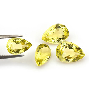 Quartz Citron Naturel 10x20mm Coupe Poire Facettée Calibrée Pierre Précieuse Certifiée Pour la Fabrication de Bijoux Fournisseur en Gros - Product Image 2