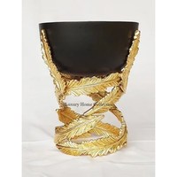 Quemador redondo de Metal con recubrimiento en polvo blanco y estilo moderno y acabado dorado, soporte y soporte de diseñador elegante, quemador de incienso Bakhoor
