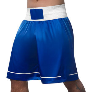 Pantalones cortos de boxeo OEM para hombres con material transpirable de ajuste personalizado para entrenar y luchar opciones de marca de etiqueta privada - Product Image 1