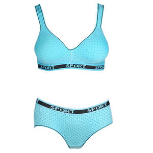 Women's Sports <b>Bra</b> Set (Z-166) - Light <b>Blue</b> - Product Image 1