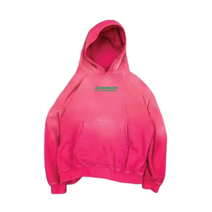 Sweat-shirts à capuche unisexes en molleton français respirant et à séchage rapide, personnalisés ODM de haute qualité, avec fermeture éclair, pour l'hiver, style streetwear, logo brodé - Product Image 2