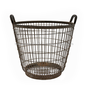 Produit Vente chaude Panier à linge personnalisé enduit de poudre noire Vente chaude Panier à linge en métal décoratif fait à la main Utilisation - Product Image 4