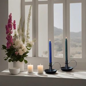 High Quality Handmade Iron Classical Wedding Christmas Decorative Candlestick Holder Digital Printing 1 Color Home Decor - Product Image 5