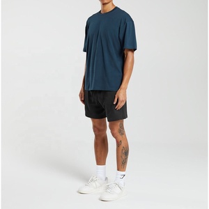 T-shirts pour hommes 100% coton personnalisés t-shirts de fitness surdimensionnés manches courtes Style formel grande taille vêtements 240 grammes tissu tricoté - Product Image 3