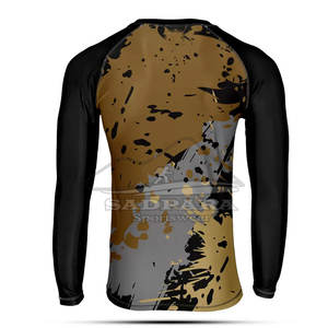 Camiseta de compresión deportiva para gimnasio del fabricante, ropa deportiva de secado rápido con mangas completas, material de algodón 100% - Product Image 2